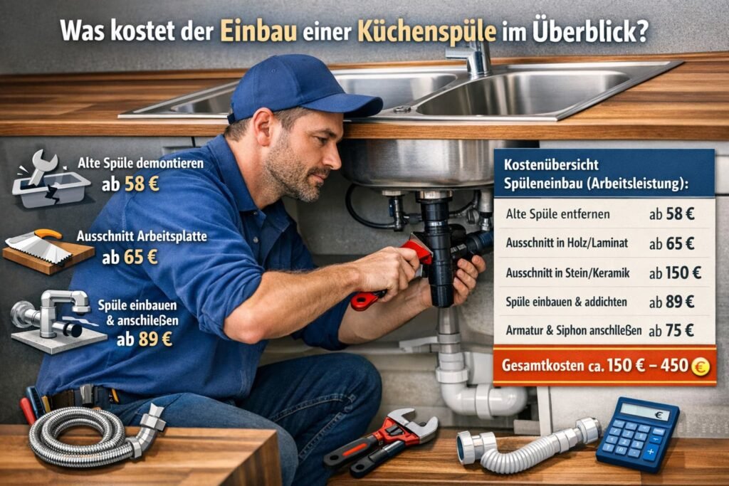 Was kostet das Austauschen einer Spüle in der Praxis