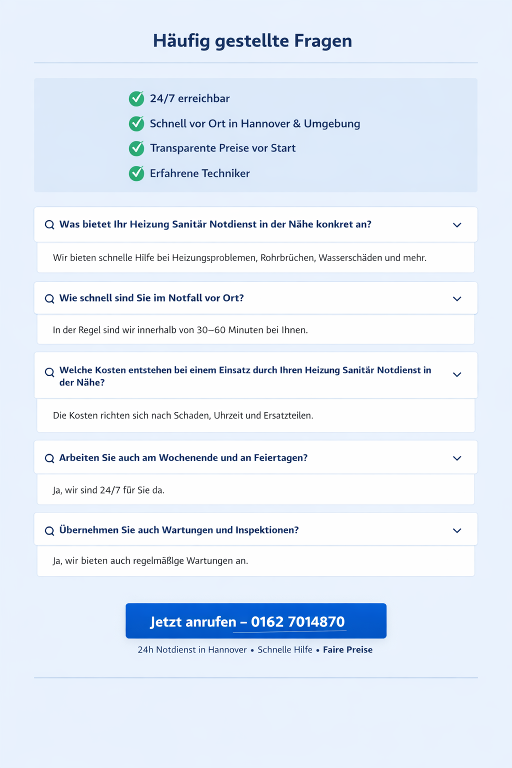 24 Stunden Service: Heizungs- und Sanitärnotdienst jederzeit erreichbar