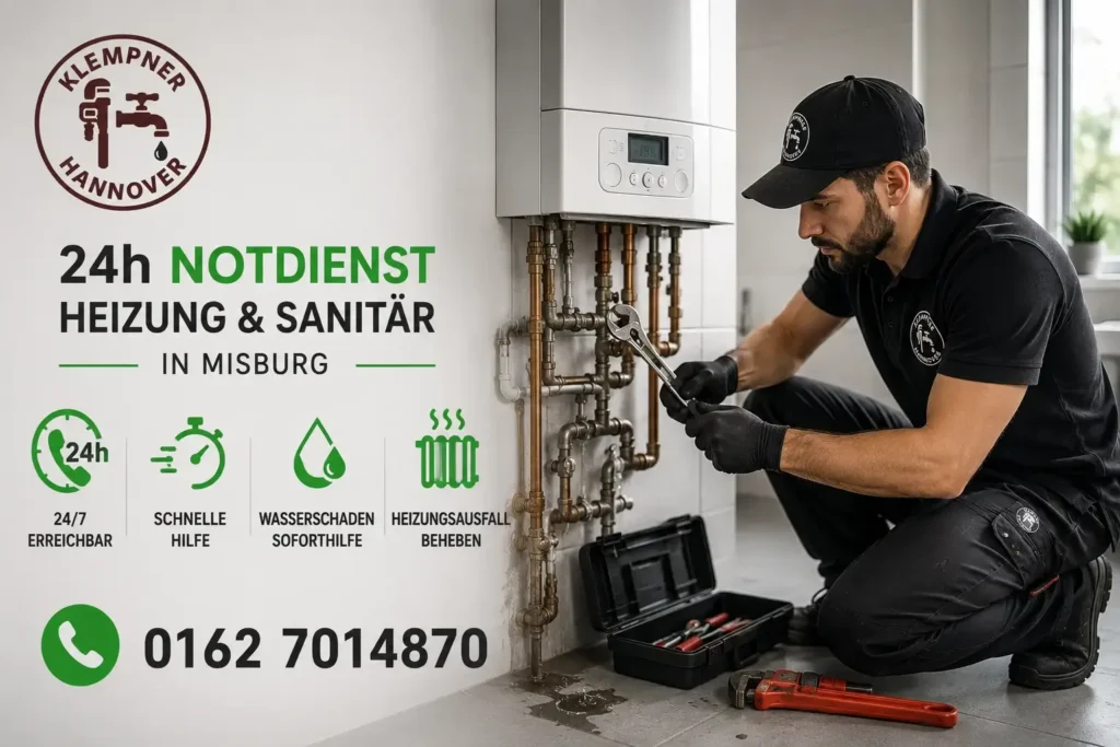 24h Heizungs- und Sanitärservice mit Techniker bei der Reparatur