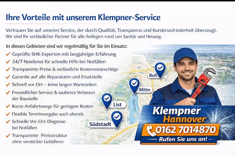 Warum unser Klempner-Service in Hannover Südstadt?