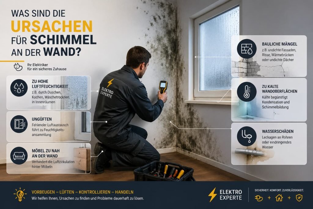 Techniker bei der Schadensanalyse in einem modernen Wohnraum