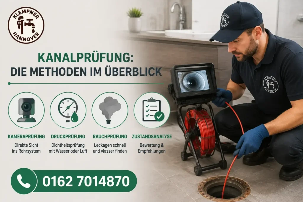 Fachmann bei der Rohrinspektion mit moderner Ausrüstung