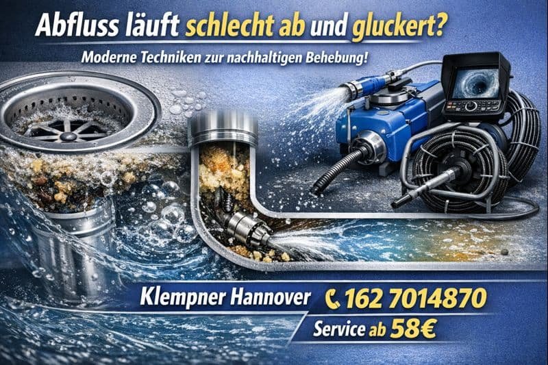 abfluss läuft schlecht ab und gluckert