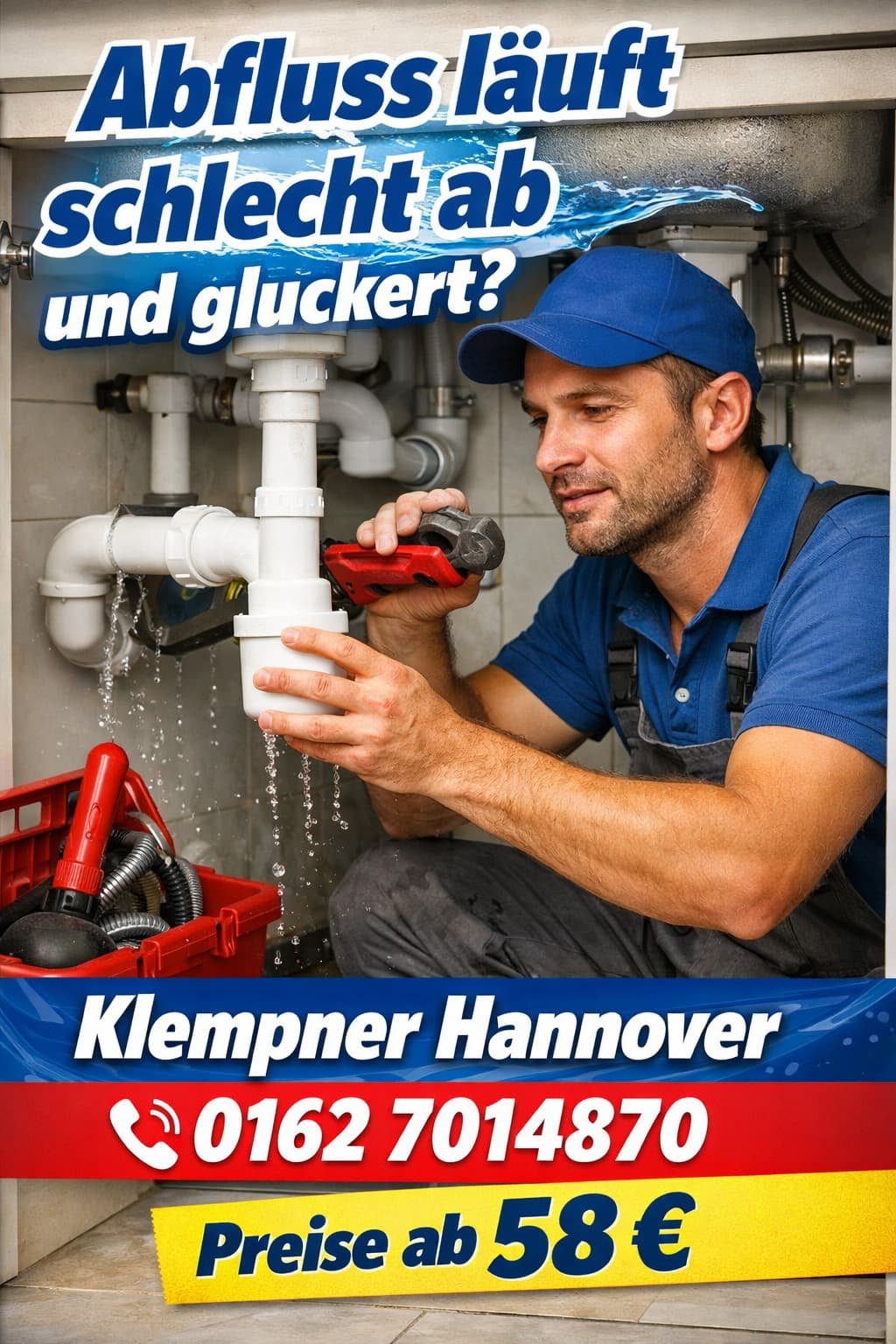 abfluss läuft schlecht ab und gluckert