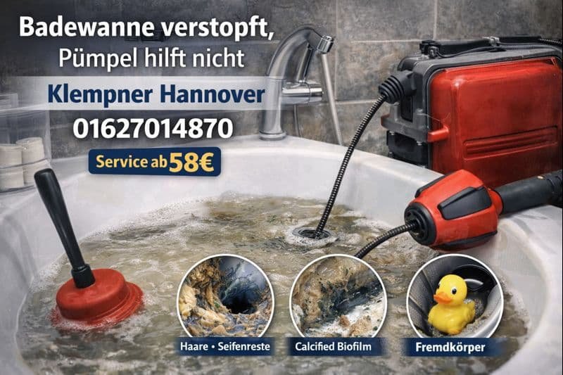 badewanne verstopft pümpel hilft nicht