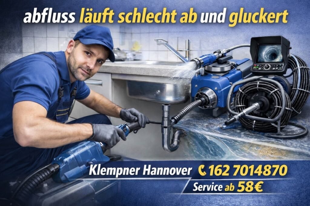 abfluss läuft schlecht ab und gluckert