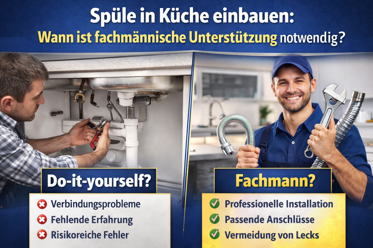 Sicherheitsstandards beim Einbau der Küchenspüle – Vertrauen Sie auf Profis