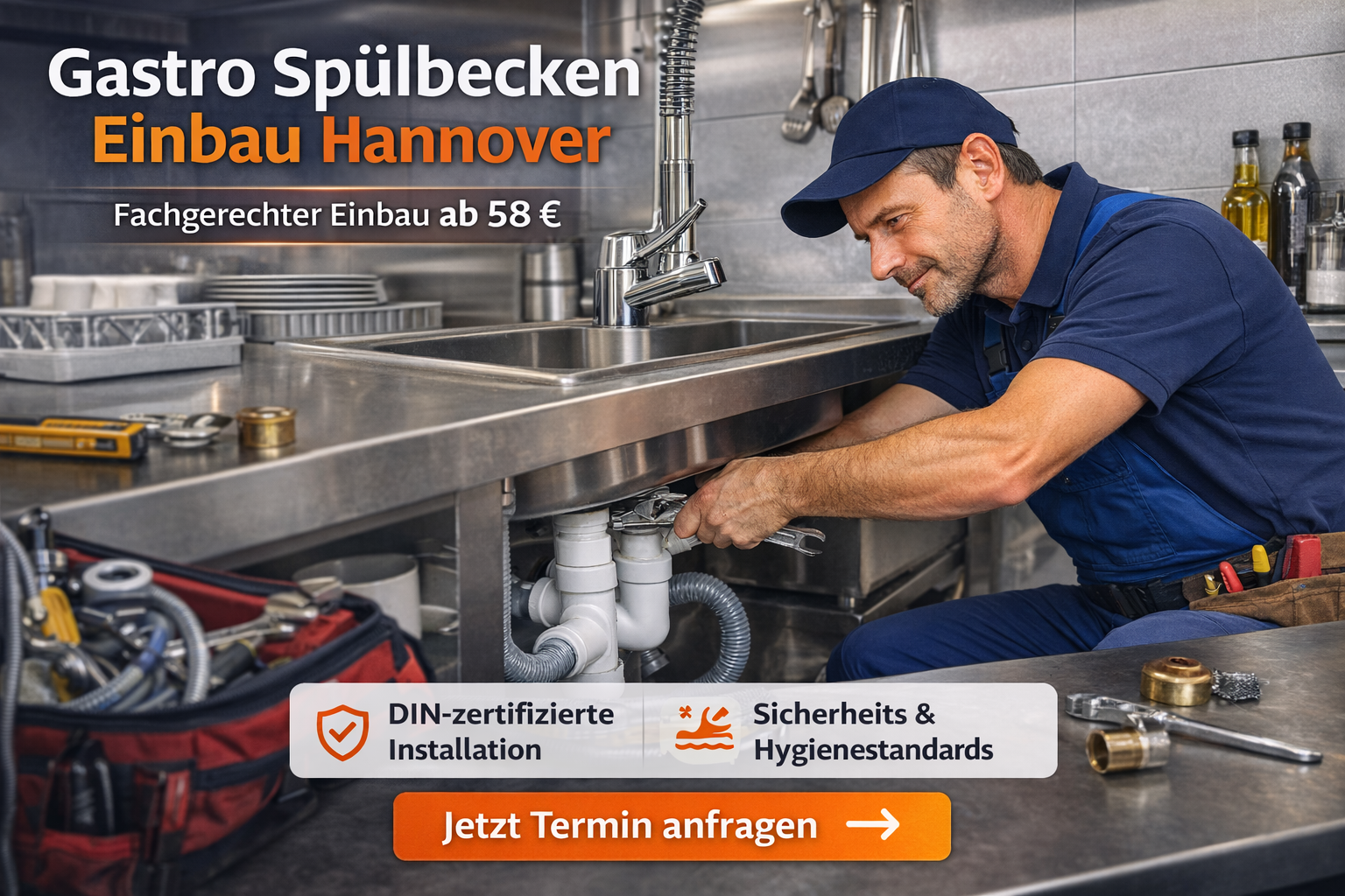 Gastro spülbecken einbau Hannover – fachgerecht ab 58 €
