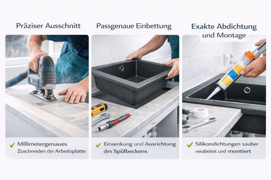 granit spüle einbauen