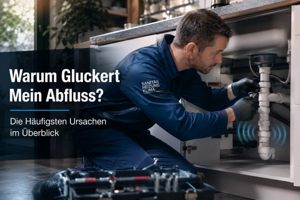 Installateur prüft den Küchenabfluss und behebt ein Rohrproblem.