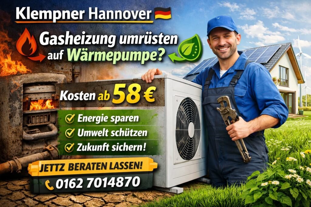 gasheizung umrüsten auf wärmepumpe kosten
In Bestandsgebäuden sehen wir häufig, dass eine Gasheizung zwar noch läuft, aber im Alltag ungünstig taktet, hohe Vorlauftemperaturen verlangt und damit unnötig Energie in Abgas und Bereitschaftsverluste schiebt. Dazu kommen schwankende Gaspreise und die Frage, wie lange bestehende Technik wirtschaftlich planbar bleibt.
Entscheidend ist die Systemtemperatur: Je niedriger die benötigte Vorlauftemperatur, desto besser kann eine Wärmepumpe arbeiten. Genau hier wird gasheizung umrüsten auf wärmepumpe kosten greifbar, weil Aufwand und Nutzen stark davon abhängen, ob Heizflächen, Hydraulik und Regelung zur neuen Betriebsweise passen.
Darauf aufbauend prüfen wir, welche Anpassungen an Verteilung, Heizkörpern oder Speicher nötig wären und welche Effekte realistisch sind, damit die spätere Planung nicht von Annahmen lebt. Aus fachlicher Sicht zeigt sich, dass eine strukturierte Bewertung durch Klempner Hannover hier den zuverlässigsten Rahmen bietet.