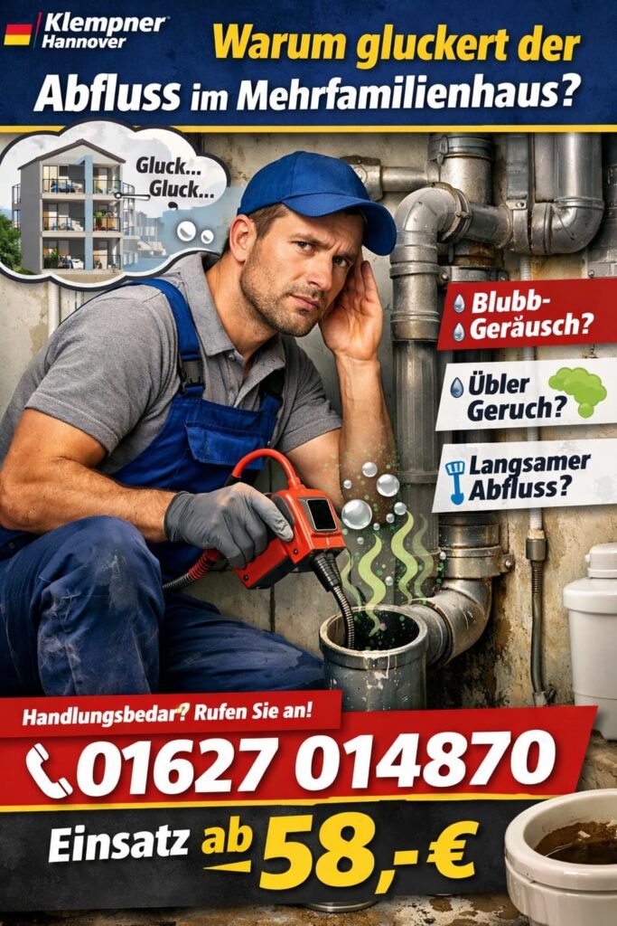 abfluss gluckert mehrfamilienhaus