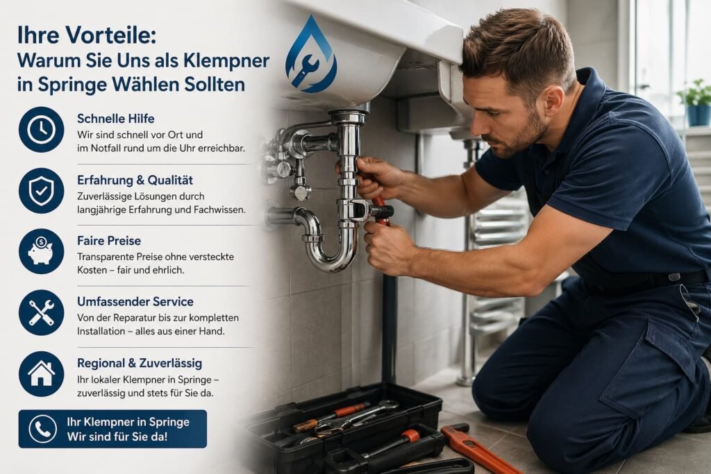 Klempner repariert ein Wasserleck unter dem Waschbecken mit professionellen Werkzeugen in einem modernen Badezimmer