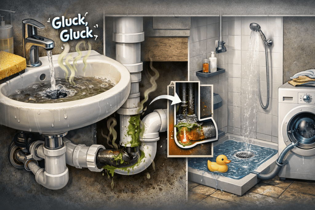 Langsamer Abfluss im Bad – Rohrreinigung Isernhagen