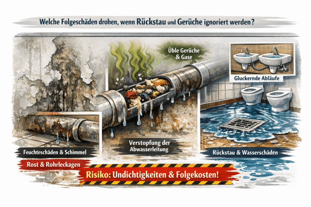 Illustration zu Rückstau, Geruch und Rohrschäden