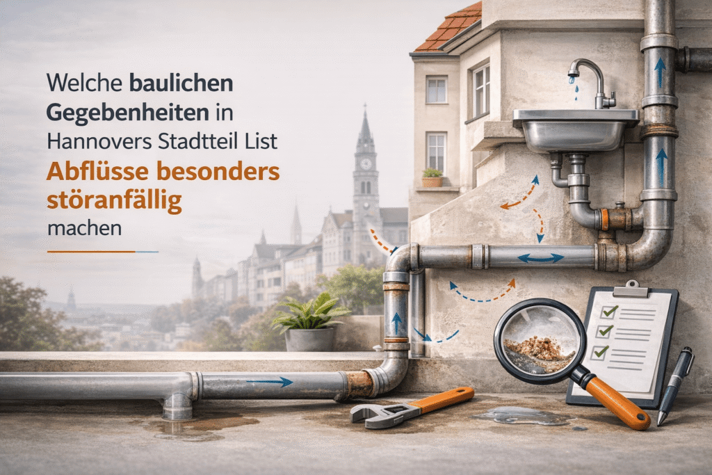 Rohrleitung mit Verstopfung in Gebäude List