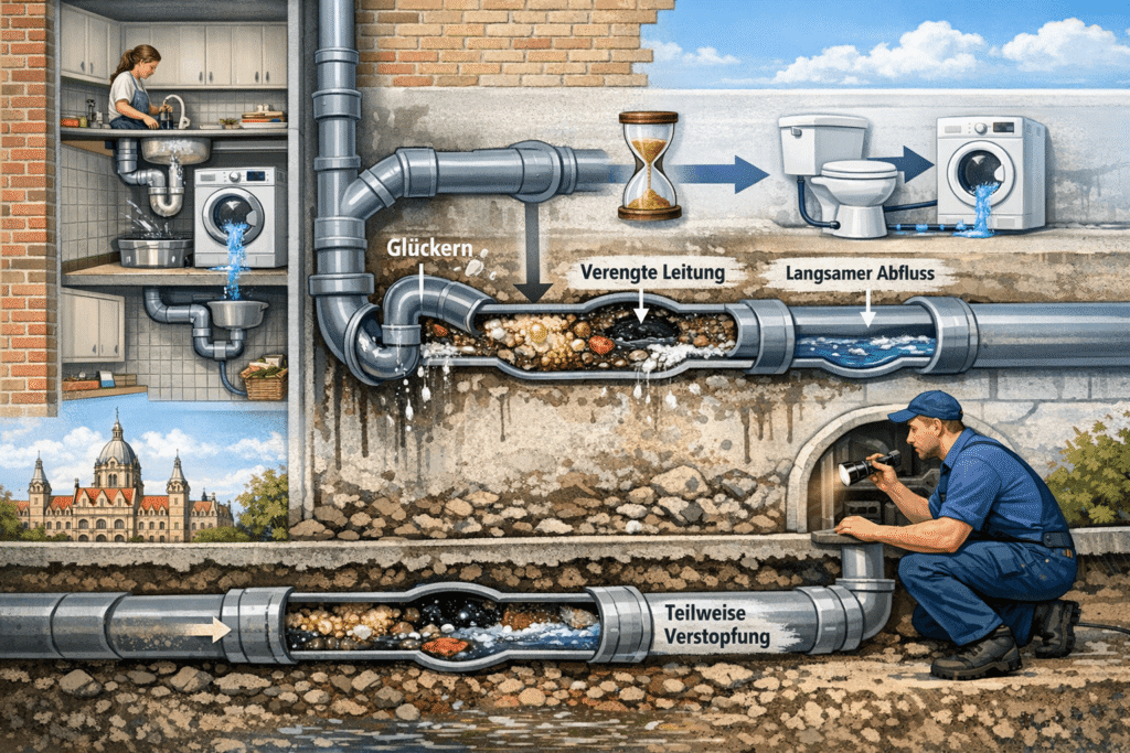 Rohrverstopfung in Altbauleitung Südstadt