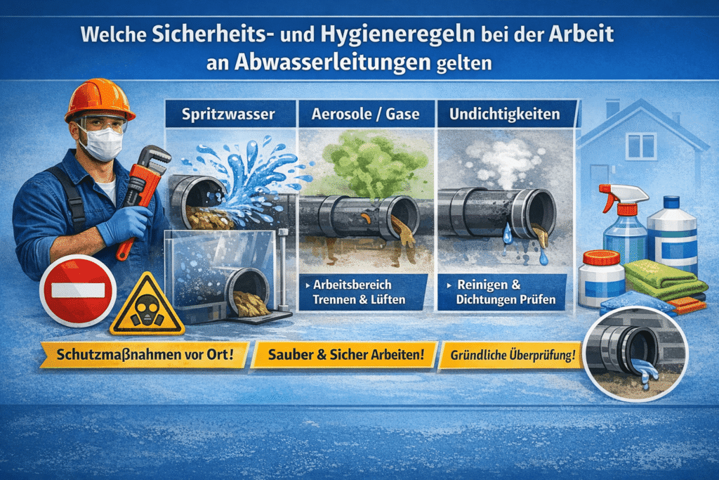 "Rohrreinigung mit Schutzmaßnahmen vor Ort"