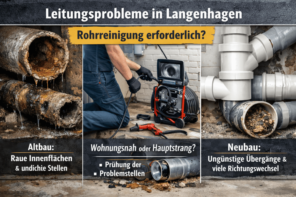 Rohrprüfung und Reinigung in Wohngebäude