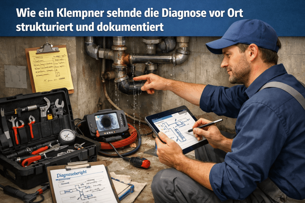 Klempner dokumentiert strukturierte Diagnose