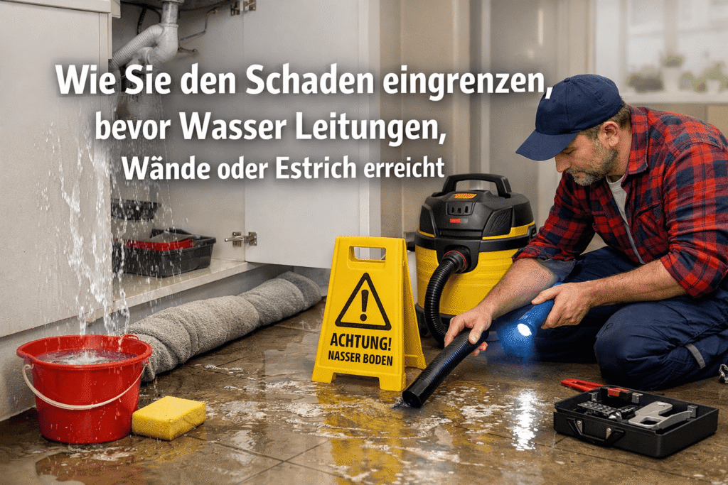 Klempner stoppt Wasserschaden in Küche!!