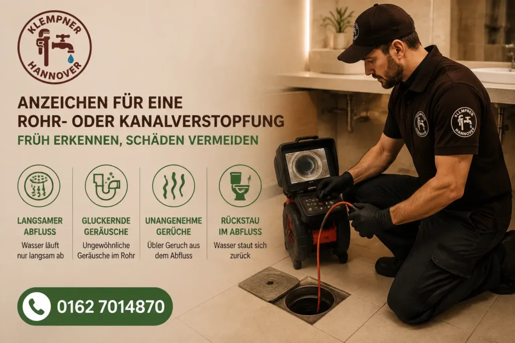 Fachmann bei der professionellen Reinigung eines Abflusses im Badezimmer.