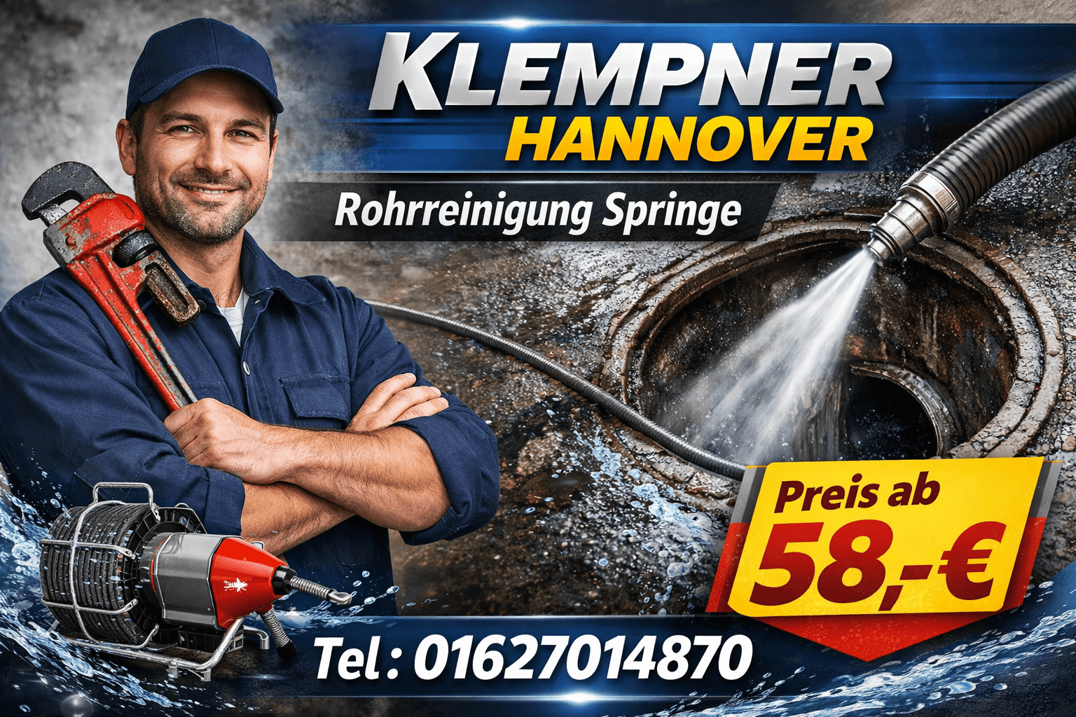 rohrreinigung springe