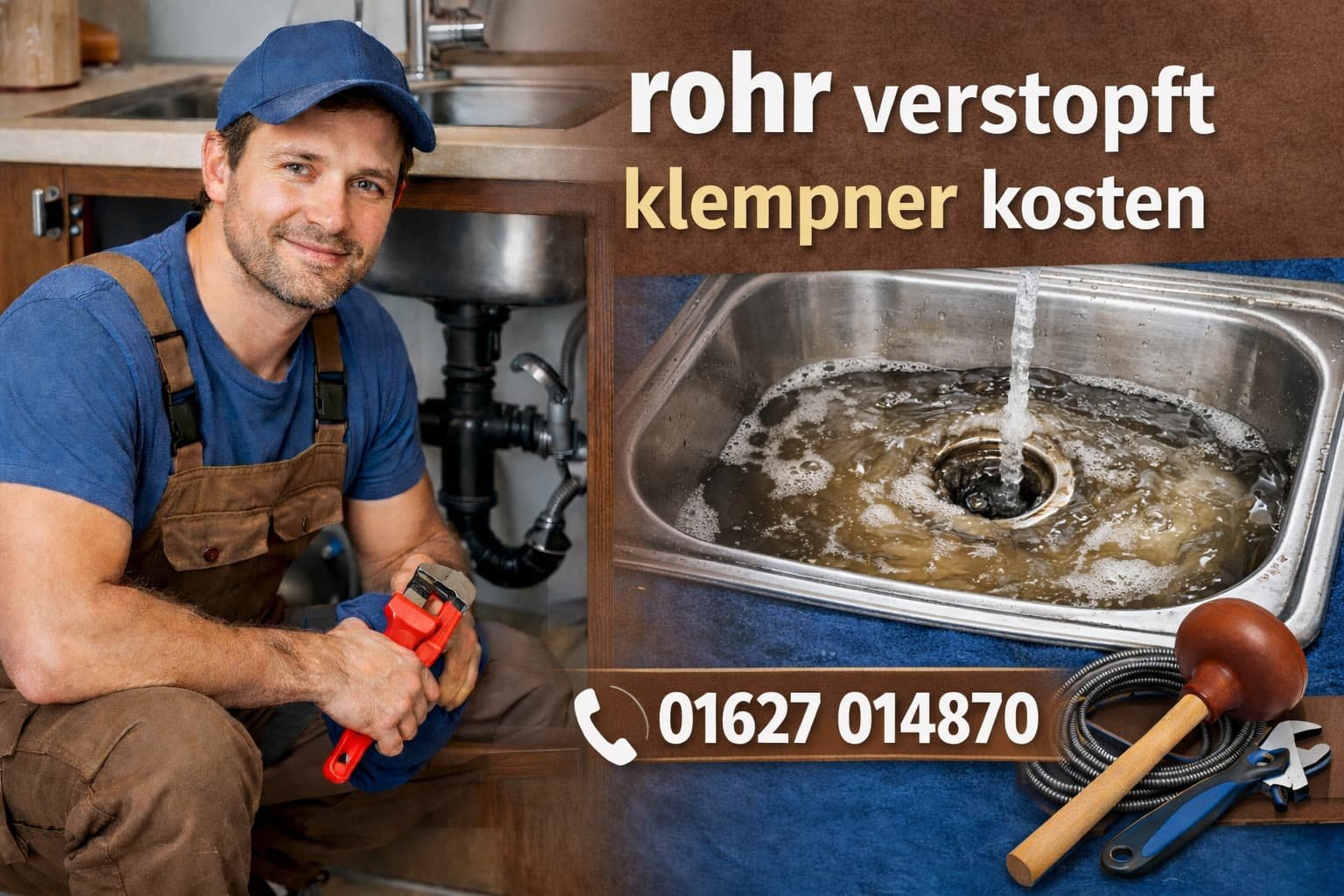 Rohr verstopft klempner kosten ab 58€ | Schnelle Hilfe