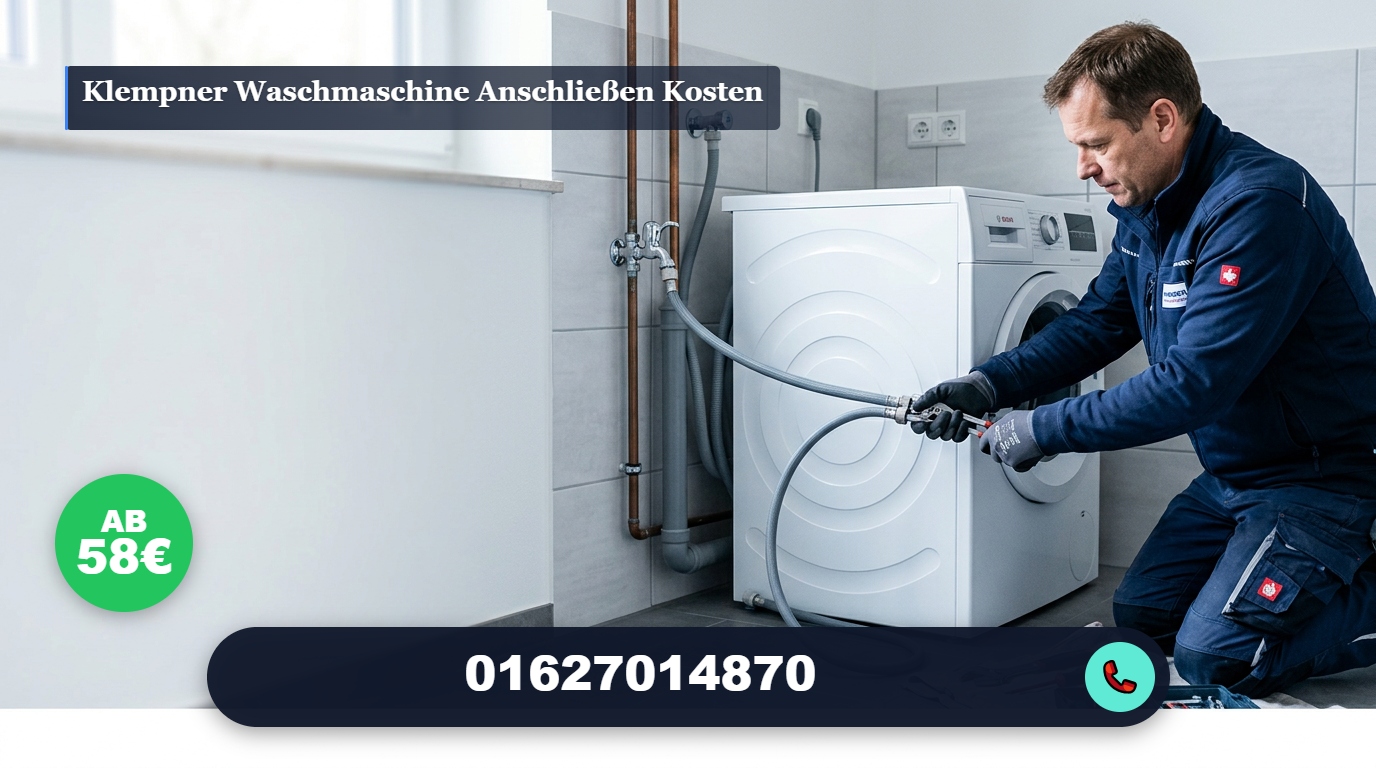 klempner waschmaschine anschließen kosten