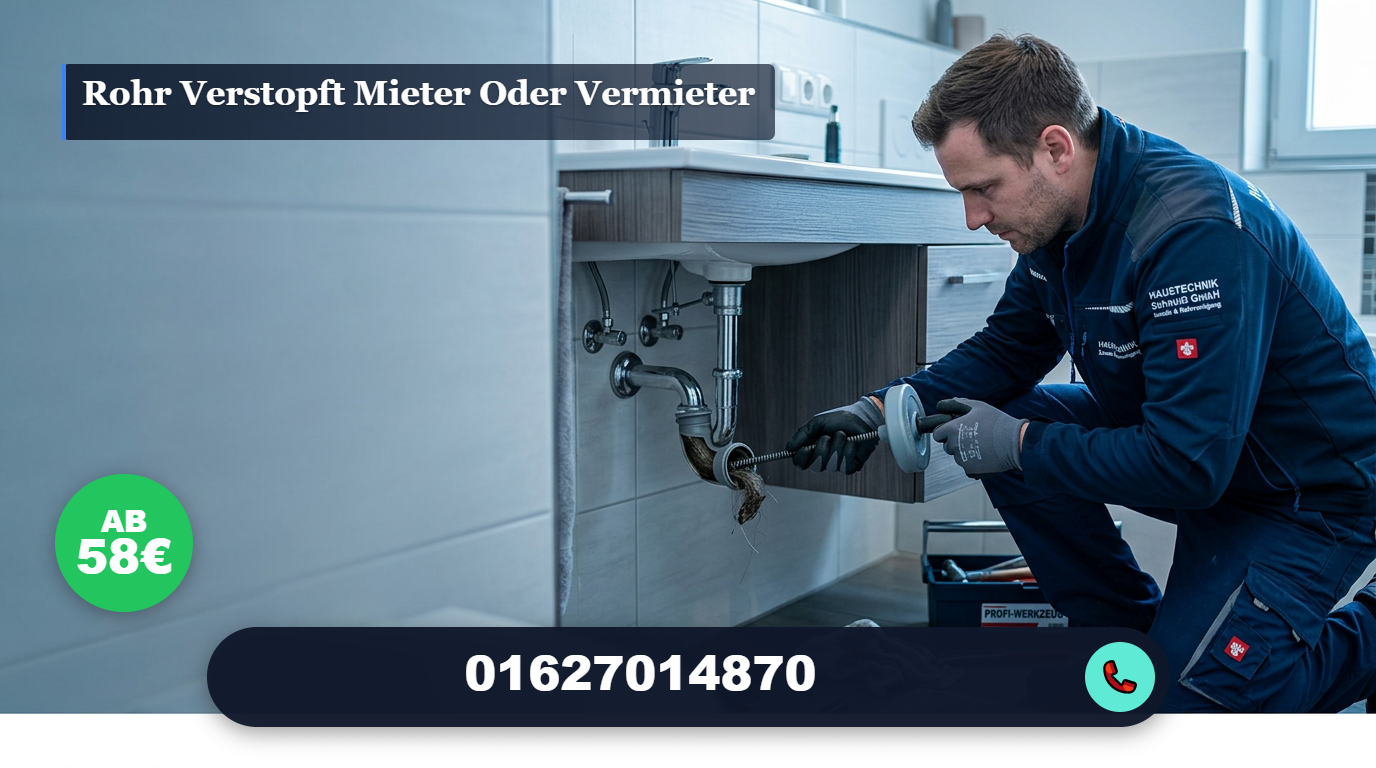 rohr verstopft mieter oder vermieter