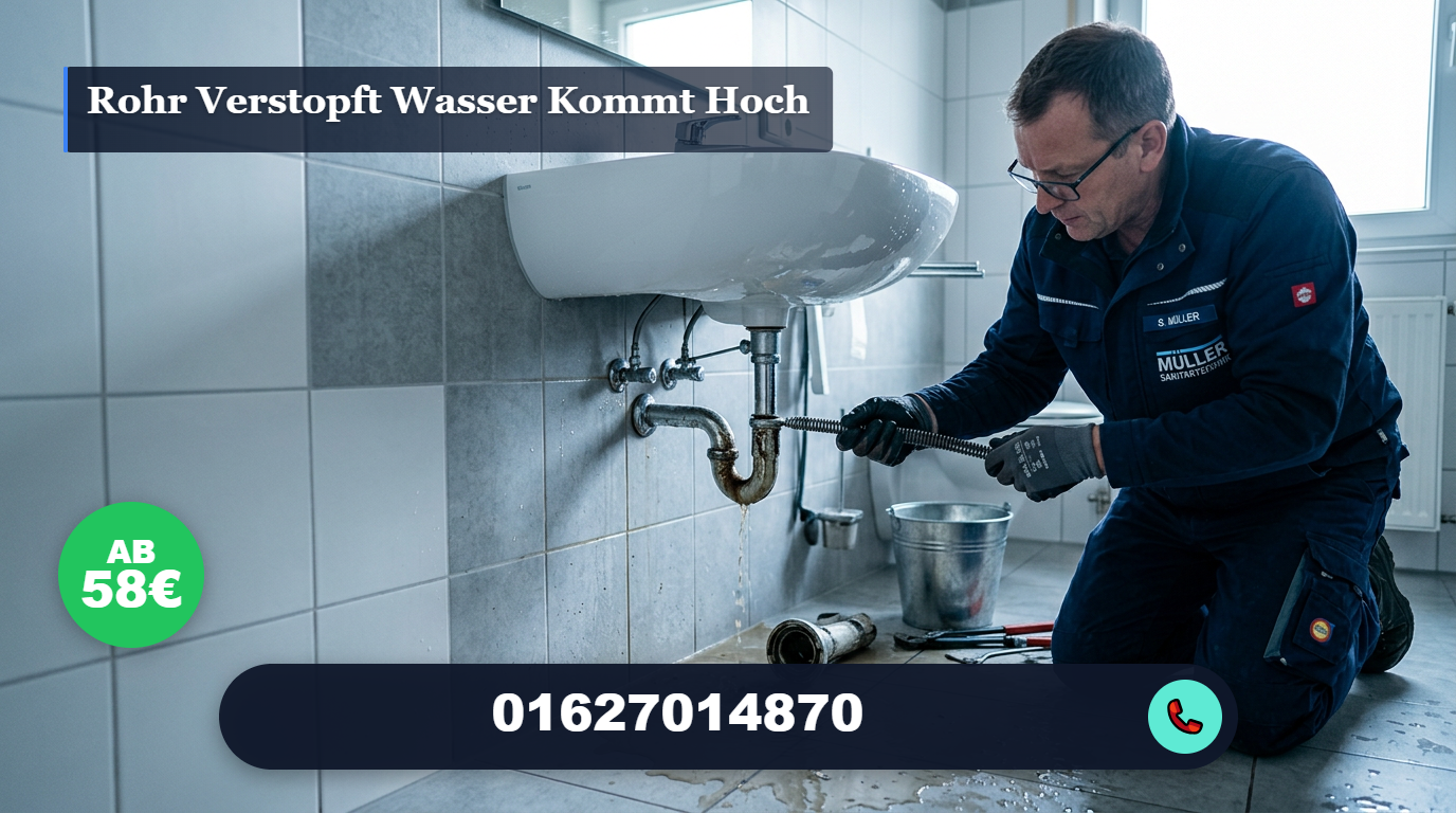 rohr verstopft wasser kommt hoch