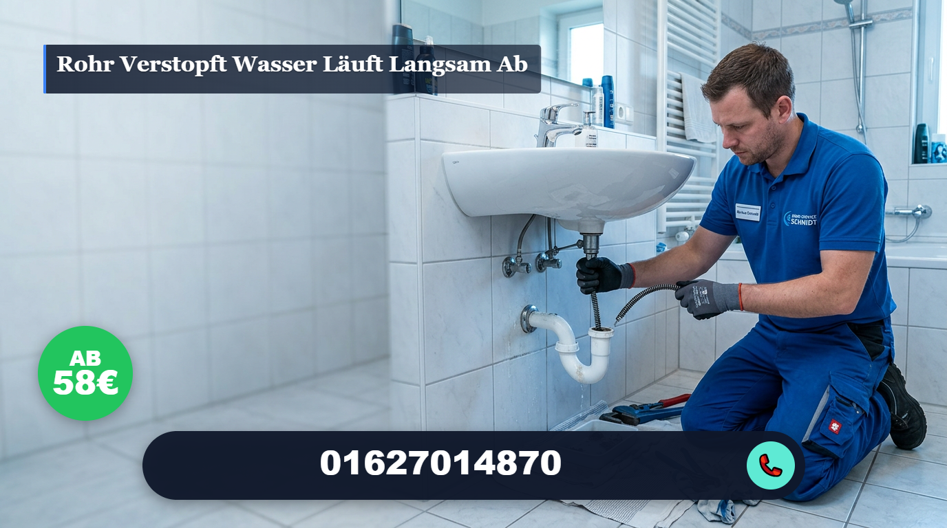 rohr verstopft wasser läuft langsam ab