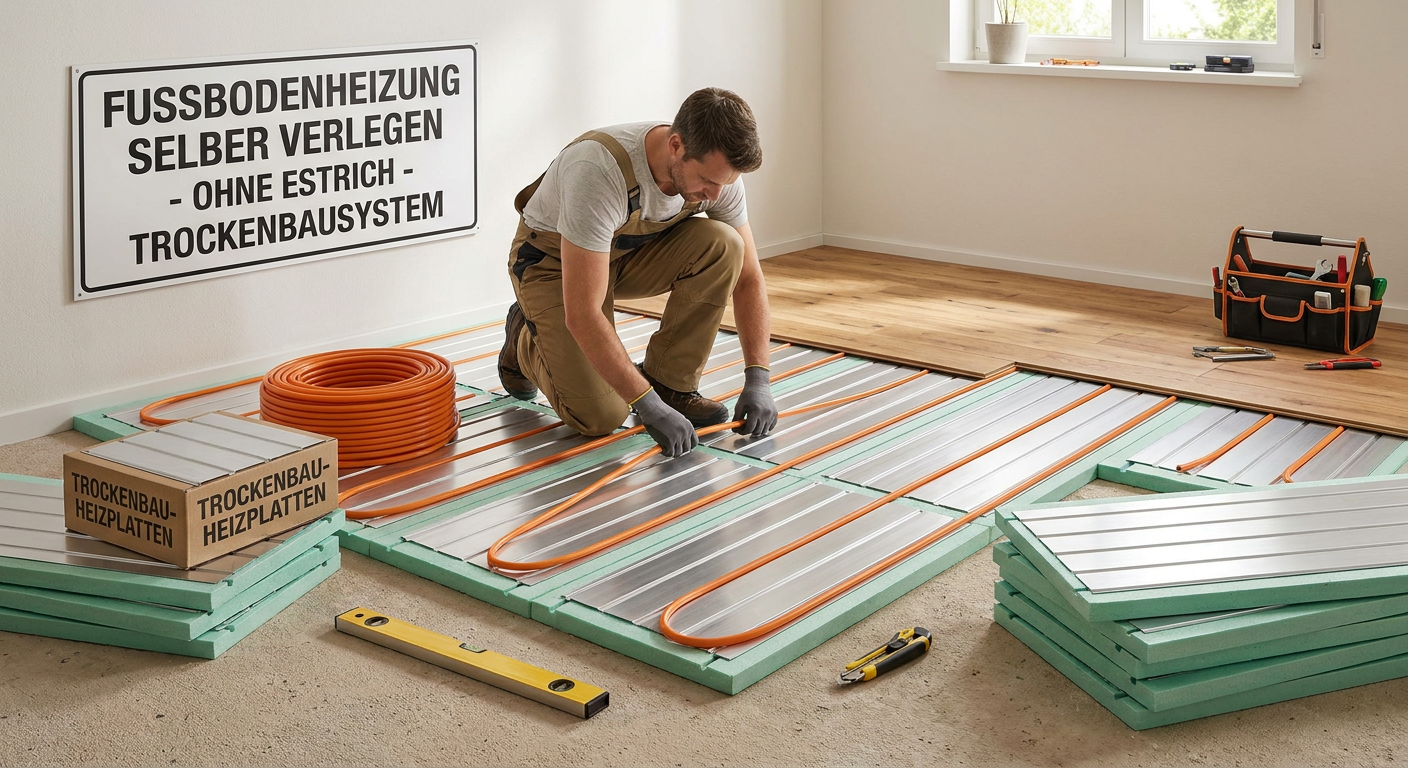 fußbodenheizung selber verlegen ohne estrich