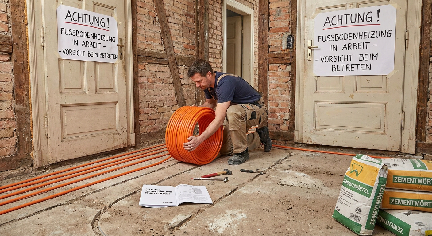 fußbodenheizung selbst verlegen altbau