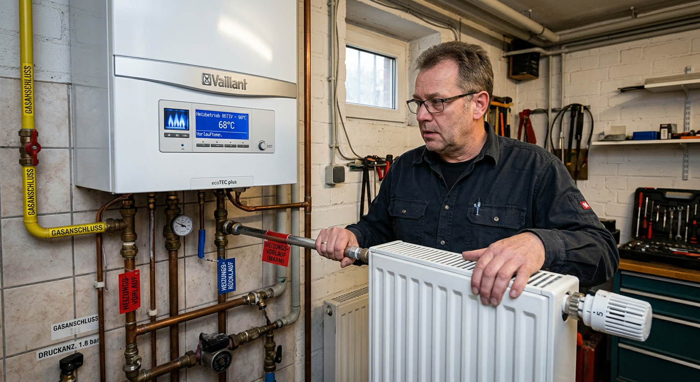 gastherme läuft aber heizung wird nicht warm