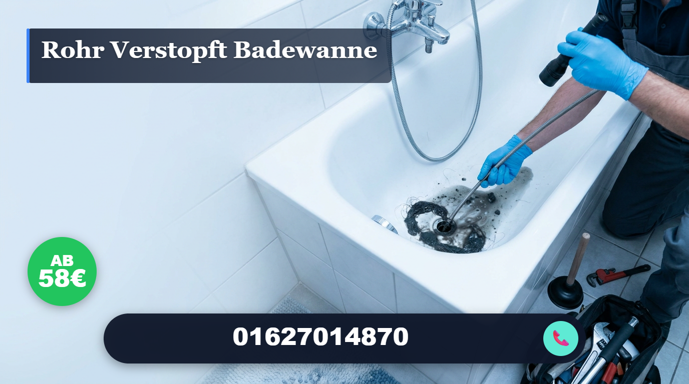 rohr verstopft badewanne