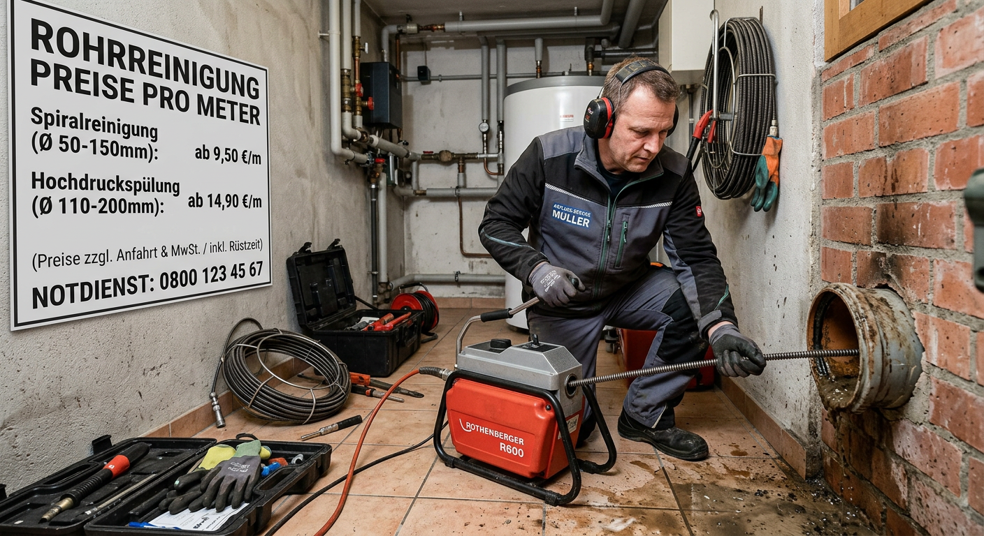 rohrreinigung preise pro meter