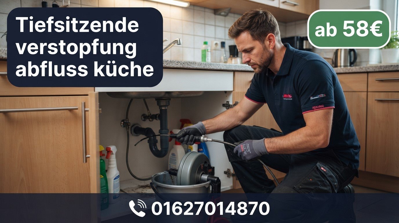 tiefsitzende verstopfung abfluss küche