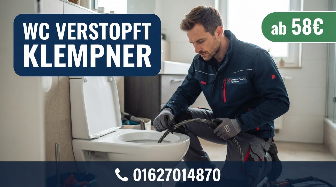 wc verstopft klempner