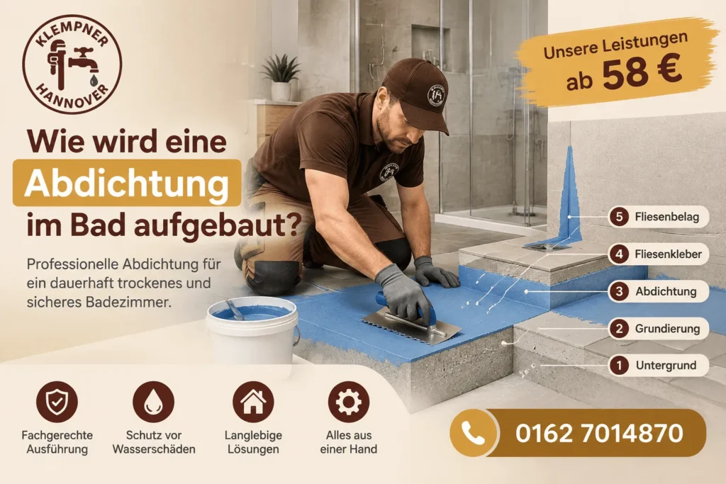 Aufbau einer professionellen Badabdichtung in Hannover