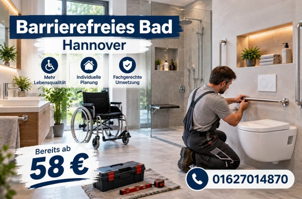 Barrierefreies Bad Hannover mit moderner Ausstattung und fachgerechter Umsetzung für mehr Komfort und Sicherheit im Alltag.