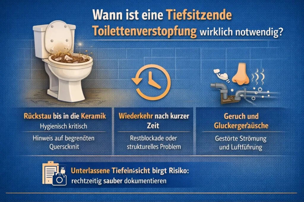 tiefsitzende verstopfung toilette kosten