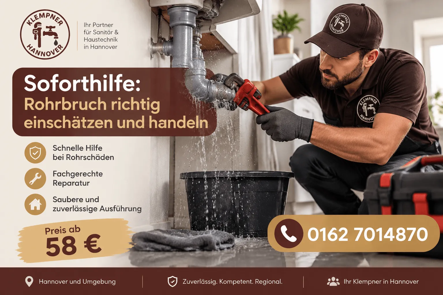 Professionelle Reparaturarbeiten bei einem Wasserschaden mit moderner Ausrüstung und fachgerechter Ausführung.